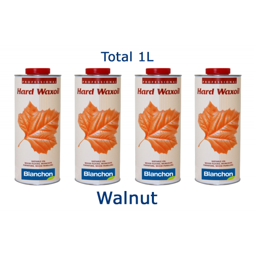 Blanchon HARD WAXOIL (hardwax) 1 ltr (four 0.25 ltr cans) WALNUT 04121182 (BL)